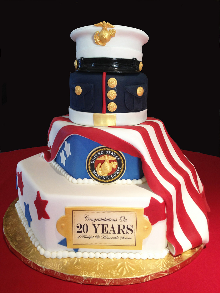 Marine Corps Retirement Cake