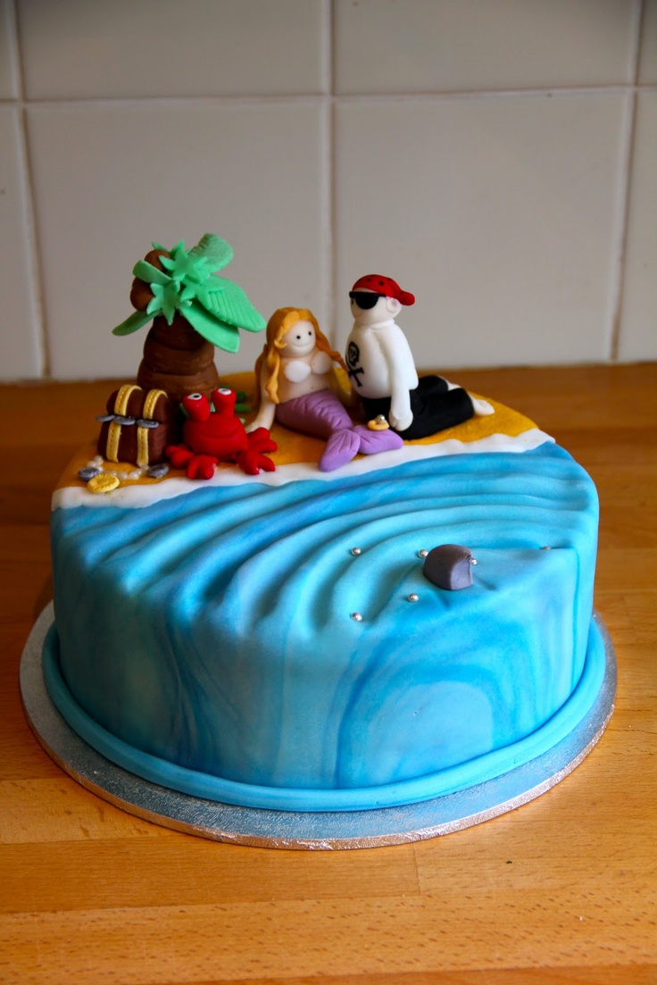 Mermaid and Pirate Party Cake