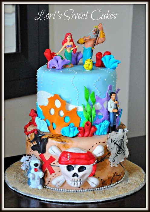 Mermaids and Pirates Birthday Cake