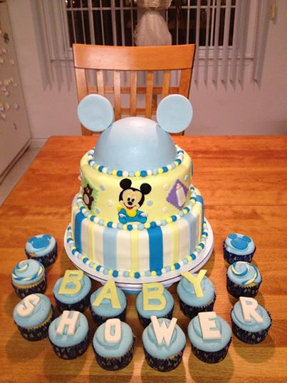 Mickey Mouse Baby Shower Cupcakes