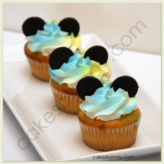 Mickey Mouse Baby Shower Cupcakes