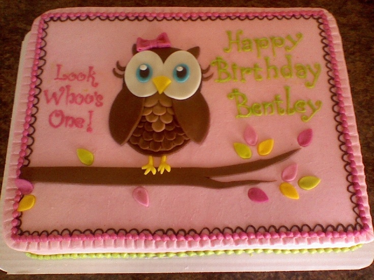 Owl Baby Shower Cake