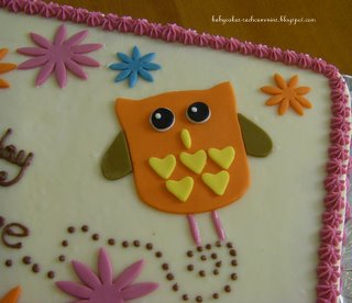 Owl Birthday Sheet Cake