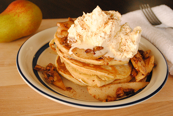 Pancakes with Whipped Cream