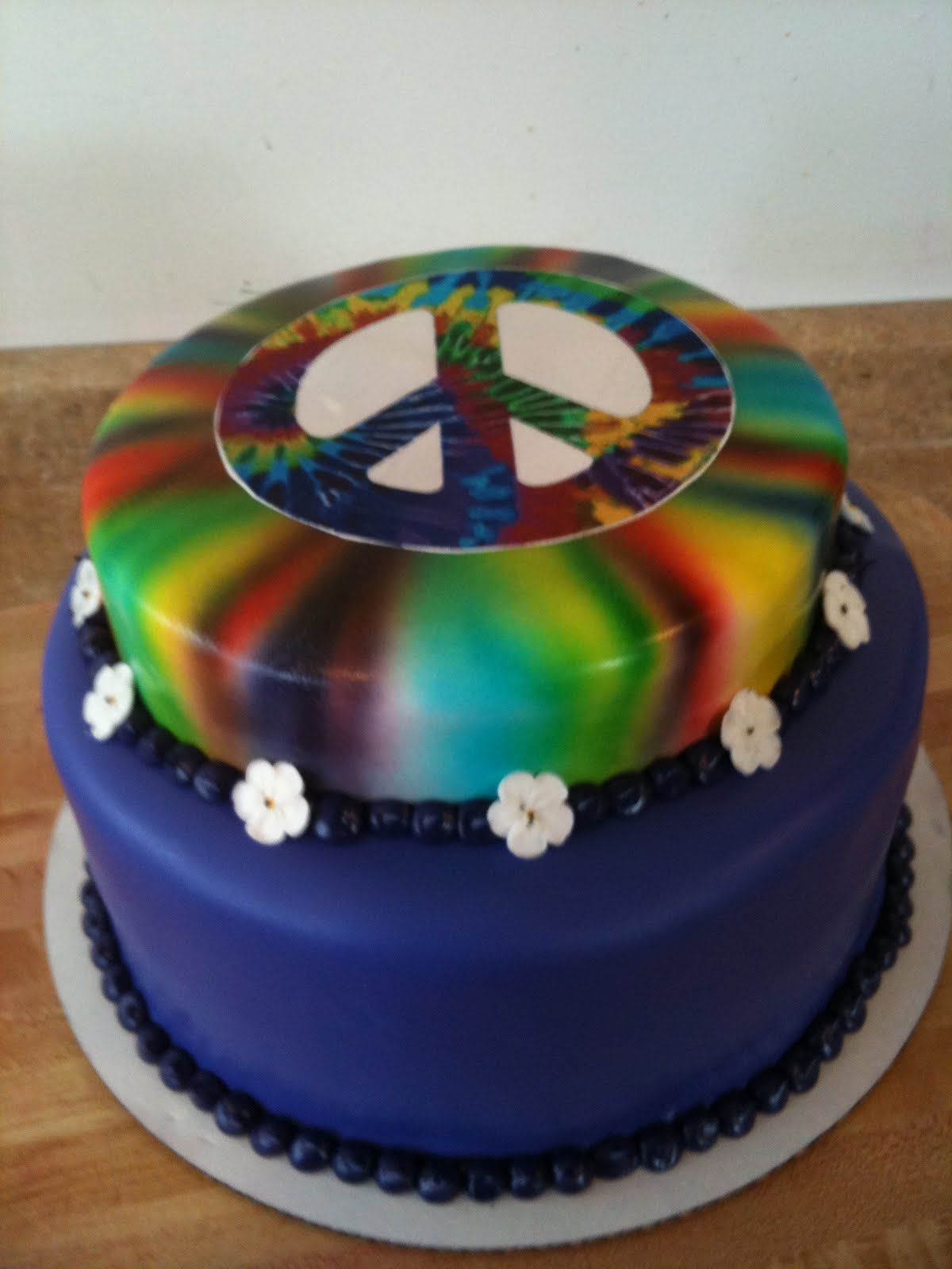 Peace Sign Birthday Cake