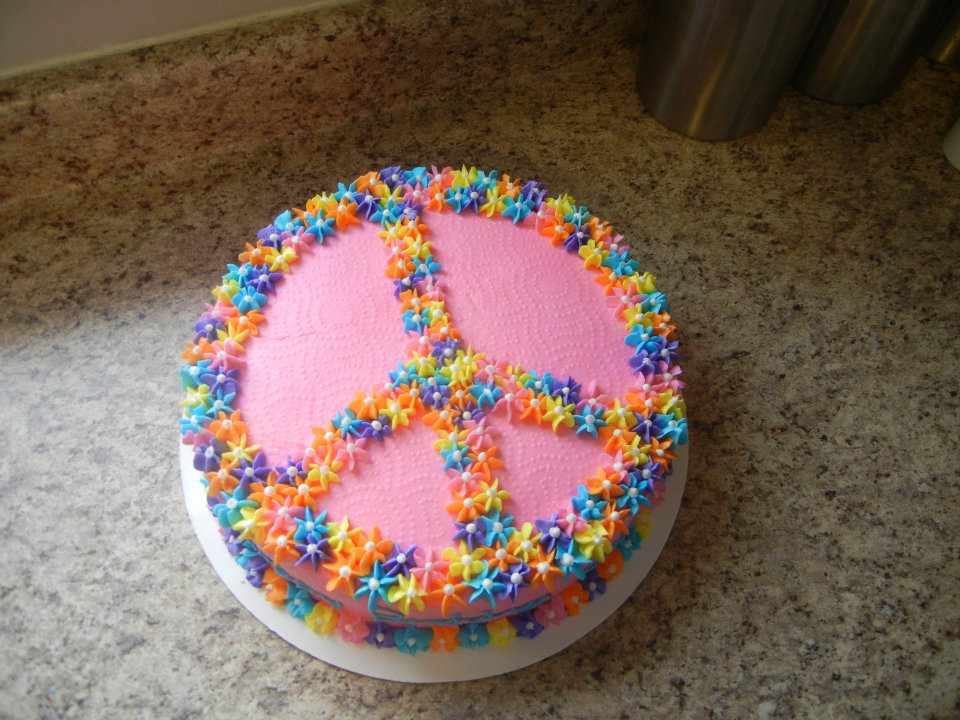 Peace Sign Cake