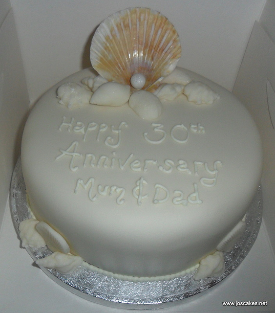 Pearl Wedding Anniversary Cake