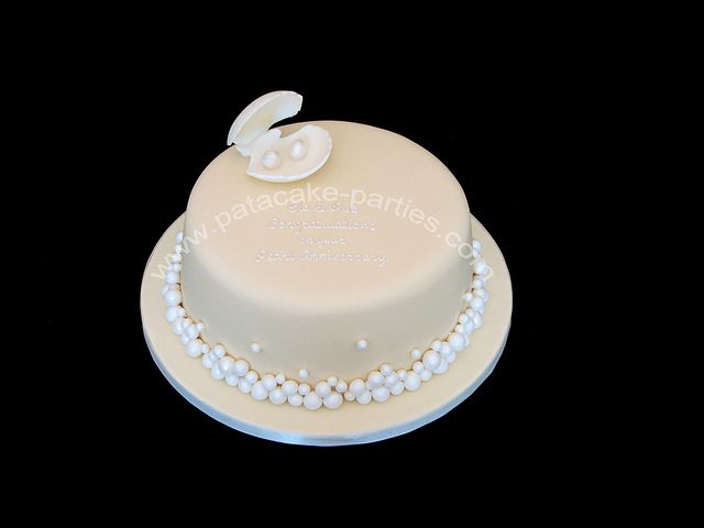 Pearl Wedding Anniversary Cake