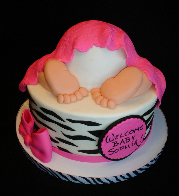 Pink Baby Shower Cake