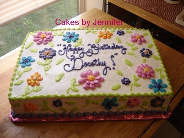 Pretty Birthday Sheet Cakes