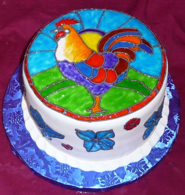 Rooster Birthday Cake