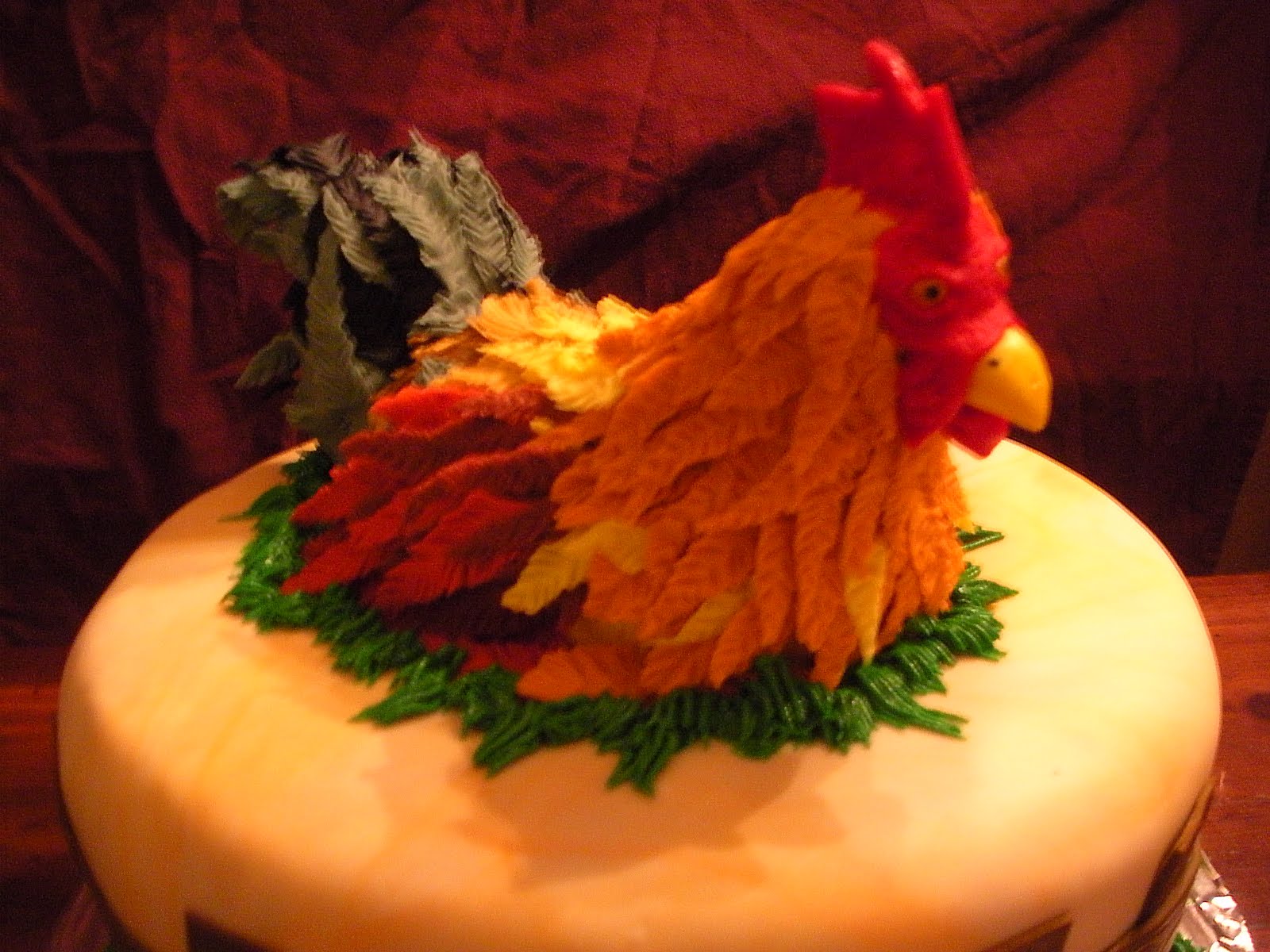 Rooster Birthday Cake