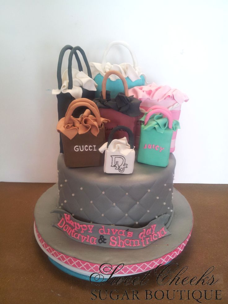 Shopping Themed Birthday Cake