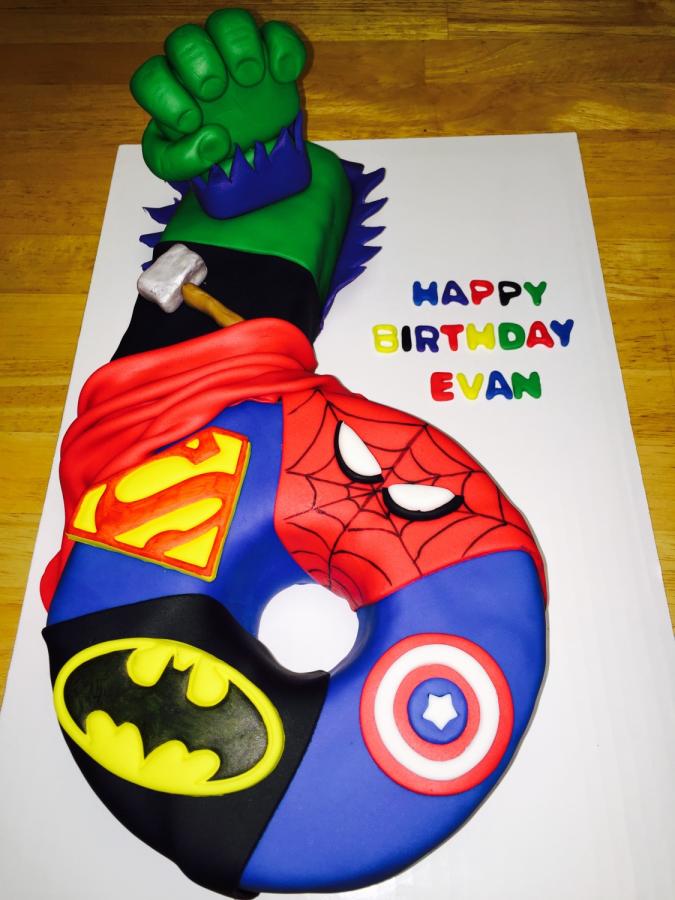 Superhero Birthday Cake Number 6