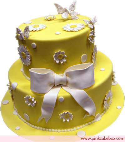 Yellow Birthday Cake