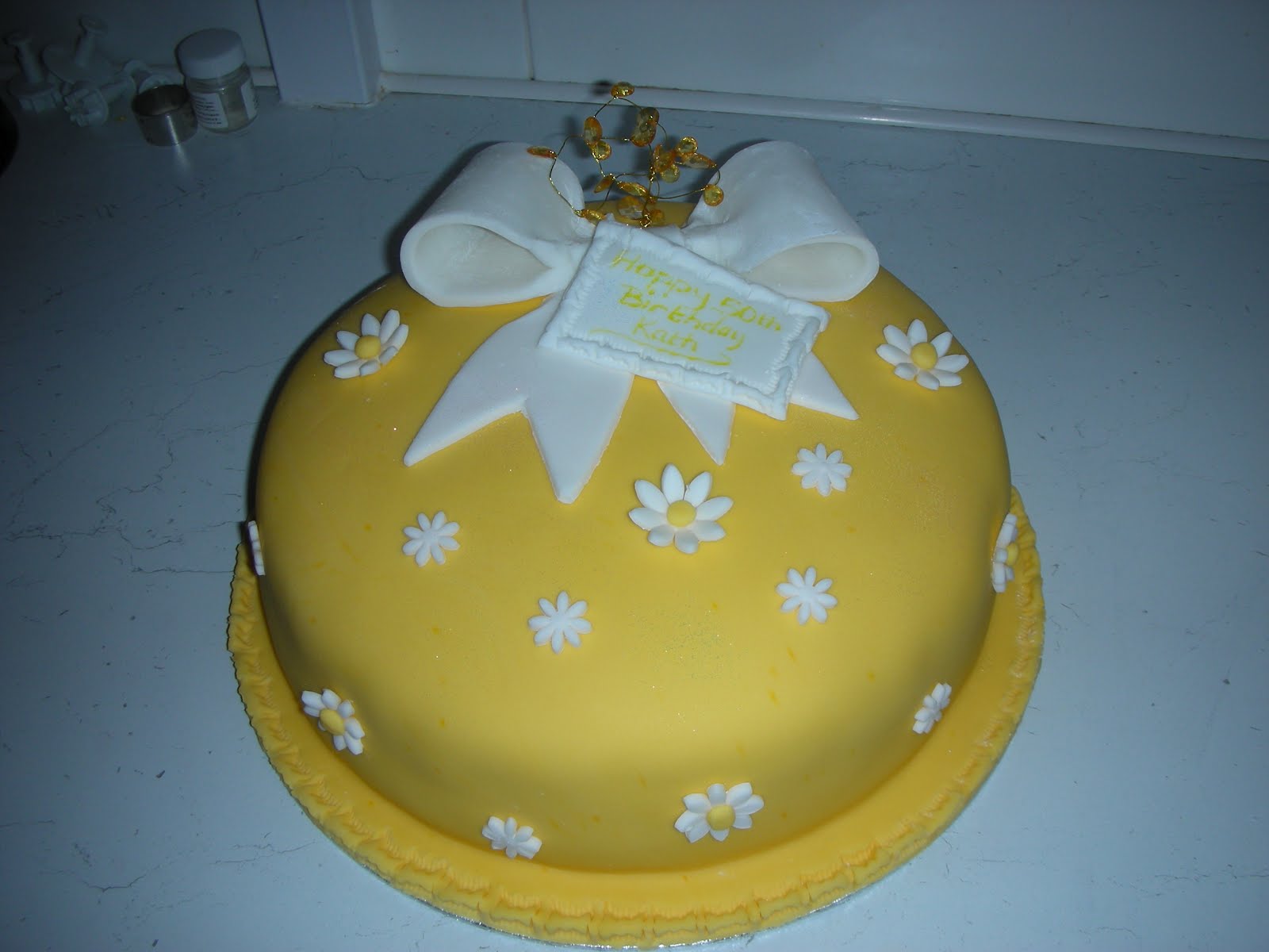 Yellow Birthday Cake