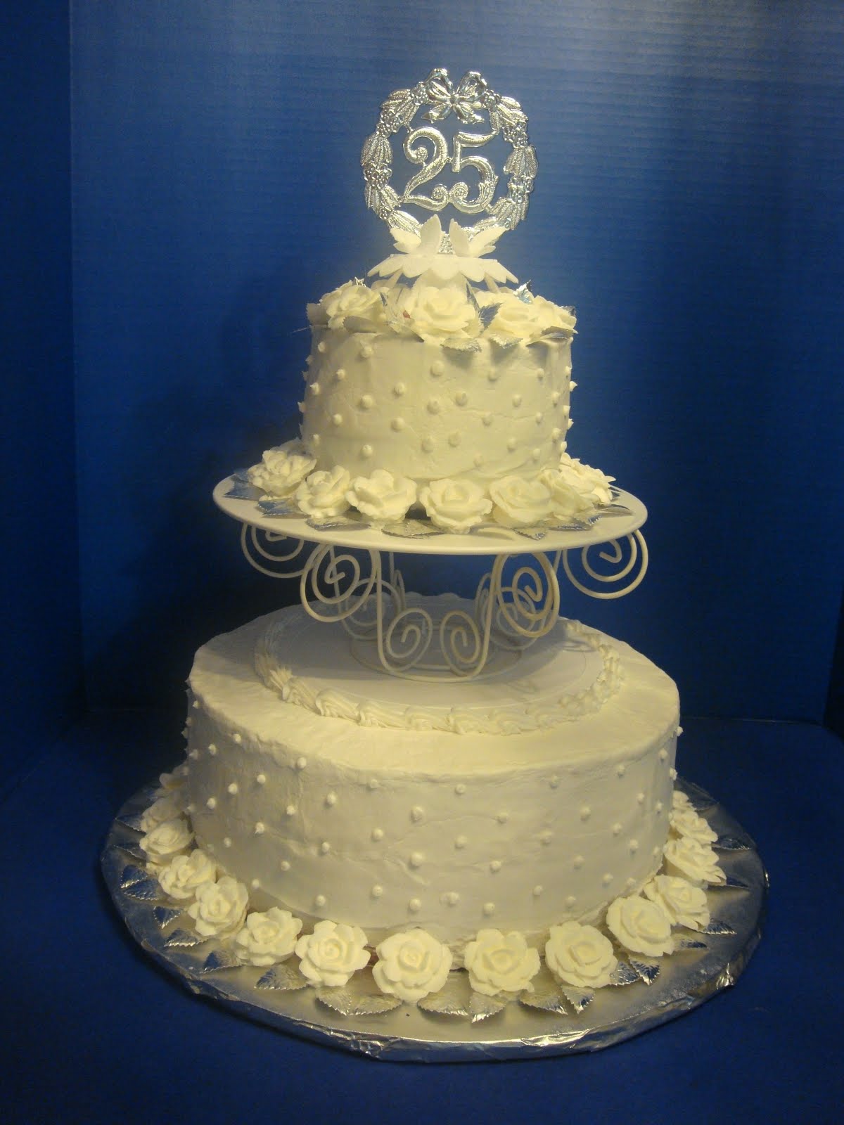 25th Wedding Anniversary Cake Designs