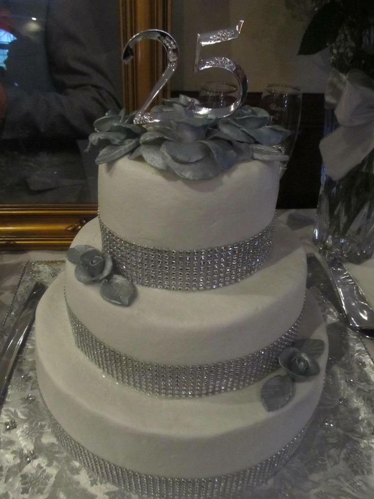 25th Wedding Anniversary Cake