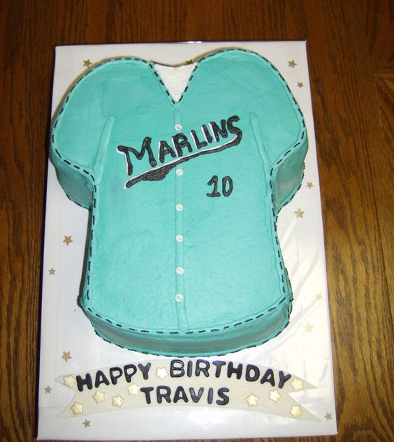 Baseball Jersey Birthday Cake