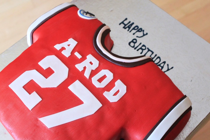 Baseball Jersey Birthday Cake