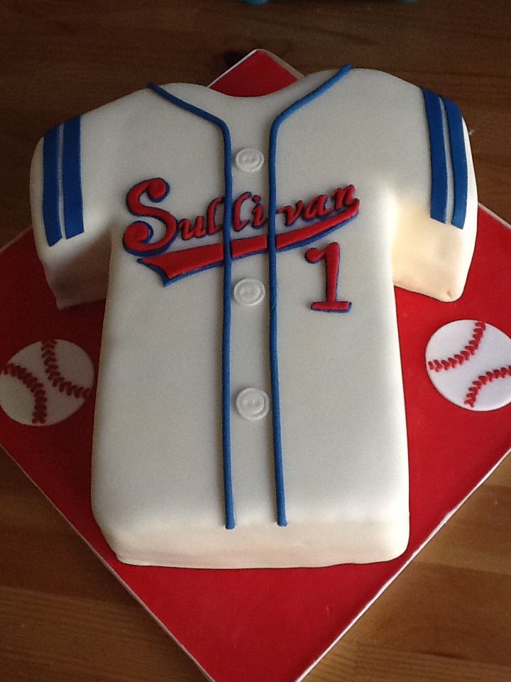 Baseball Jersey Birthday Cake