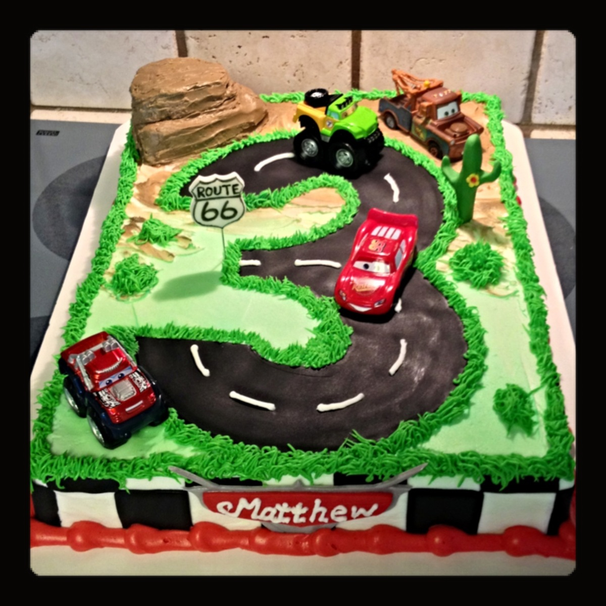 Cars Birthday Sheet Cake