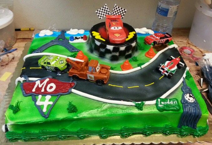 Cars Birthday Sheet Cake