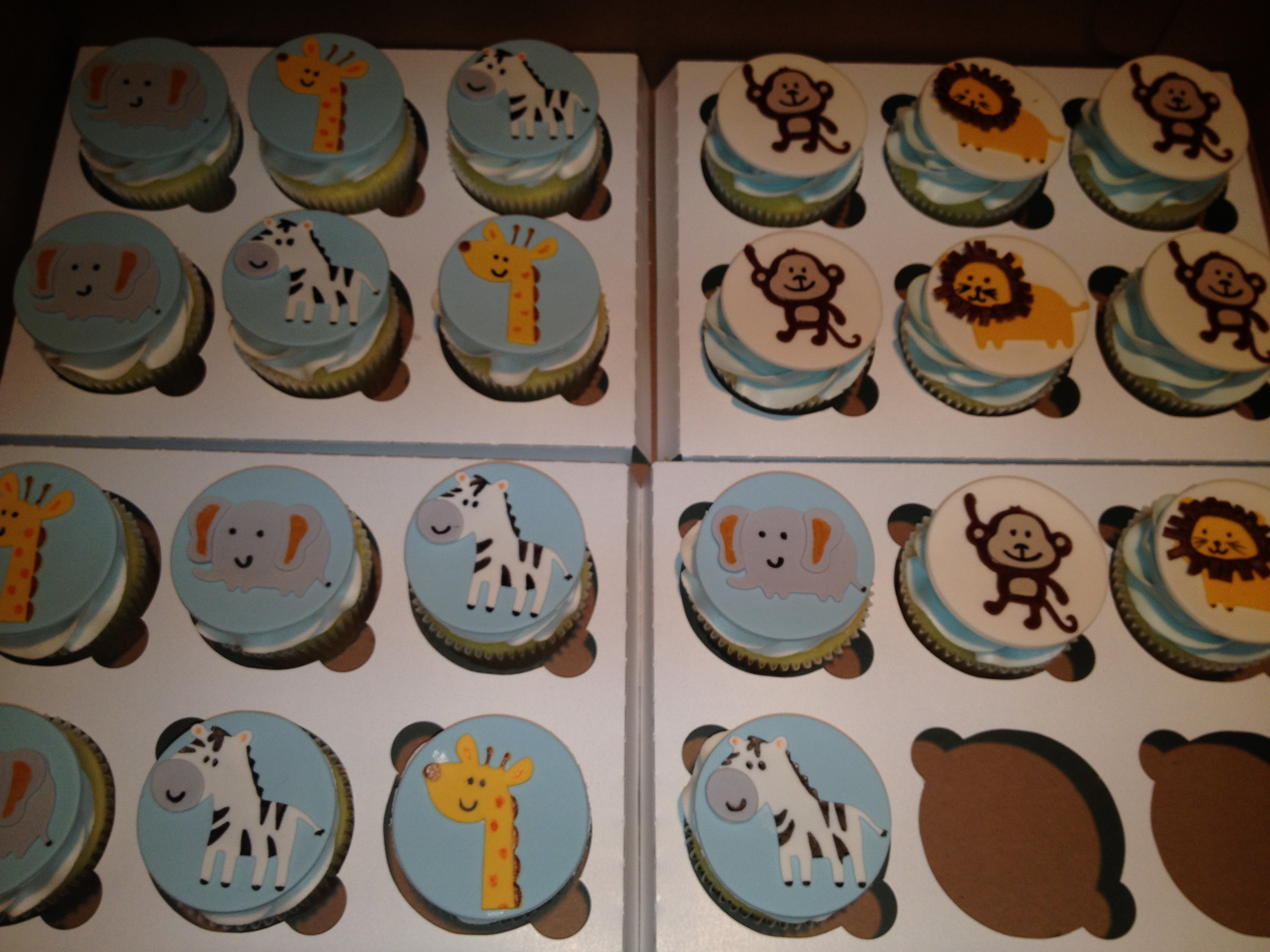 Jungle Safari Baby Shower Cupcakes