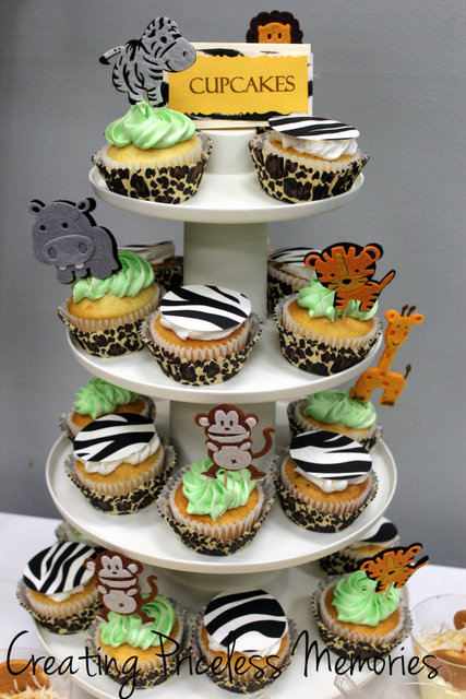 Jungle Theme Baby Shower Cupcakes