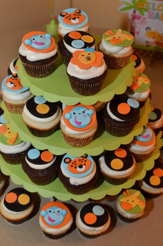 Jungle Theme Baby Shower Cupcakes