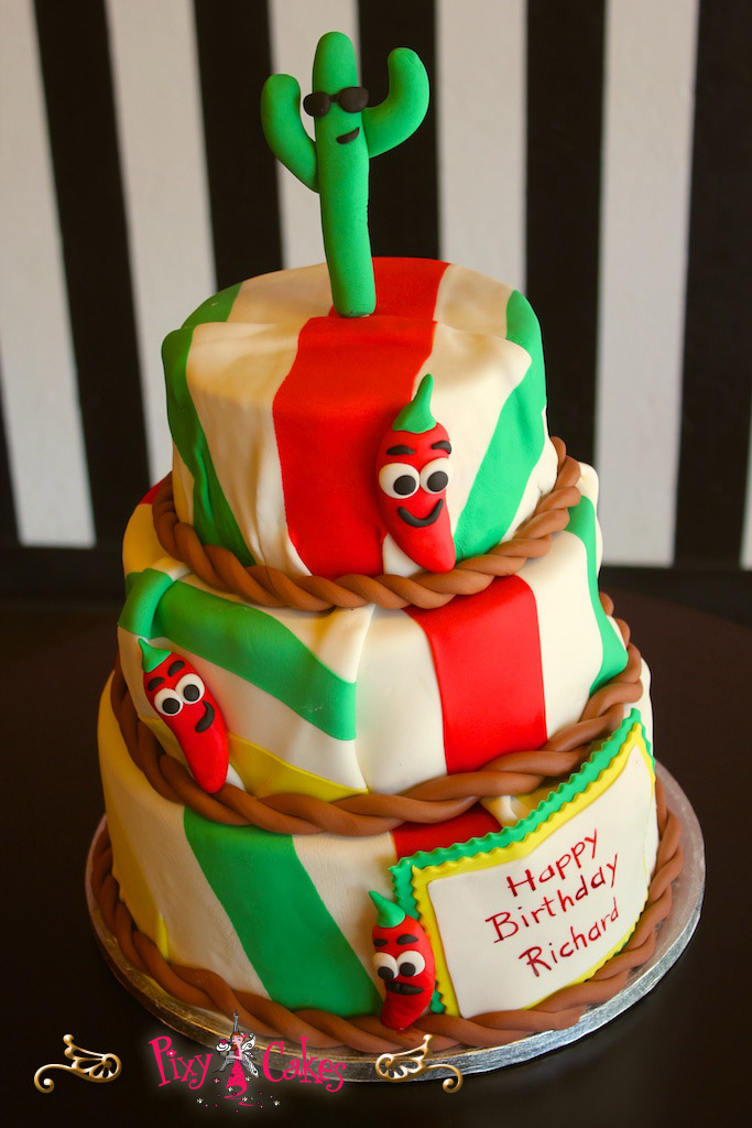 Mexican Flag Birthday Cake