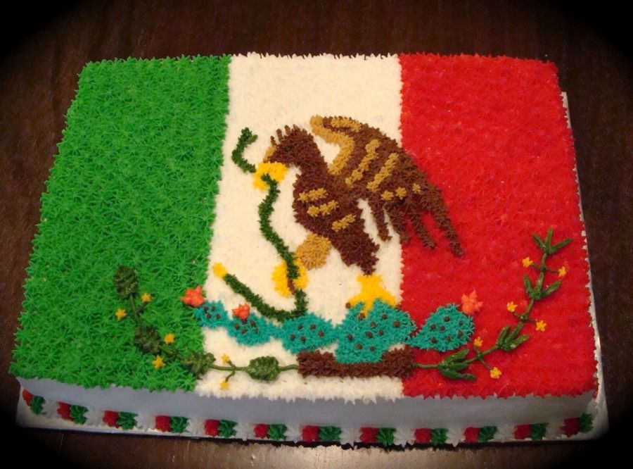 Mexican Flag Cake