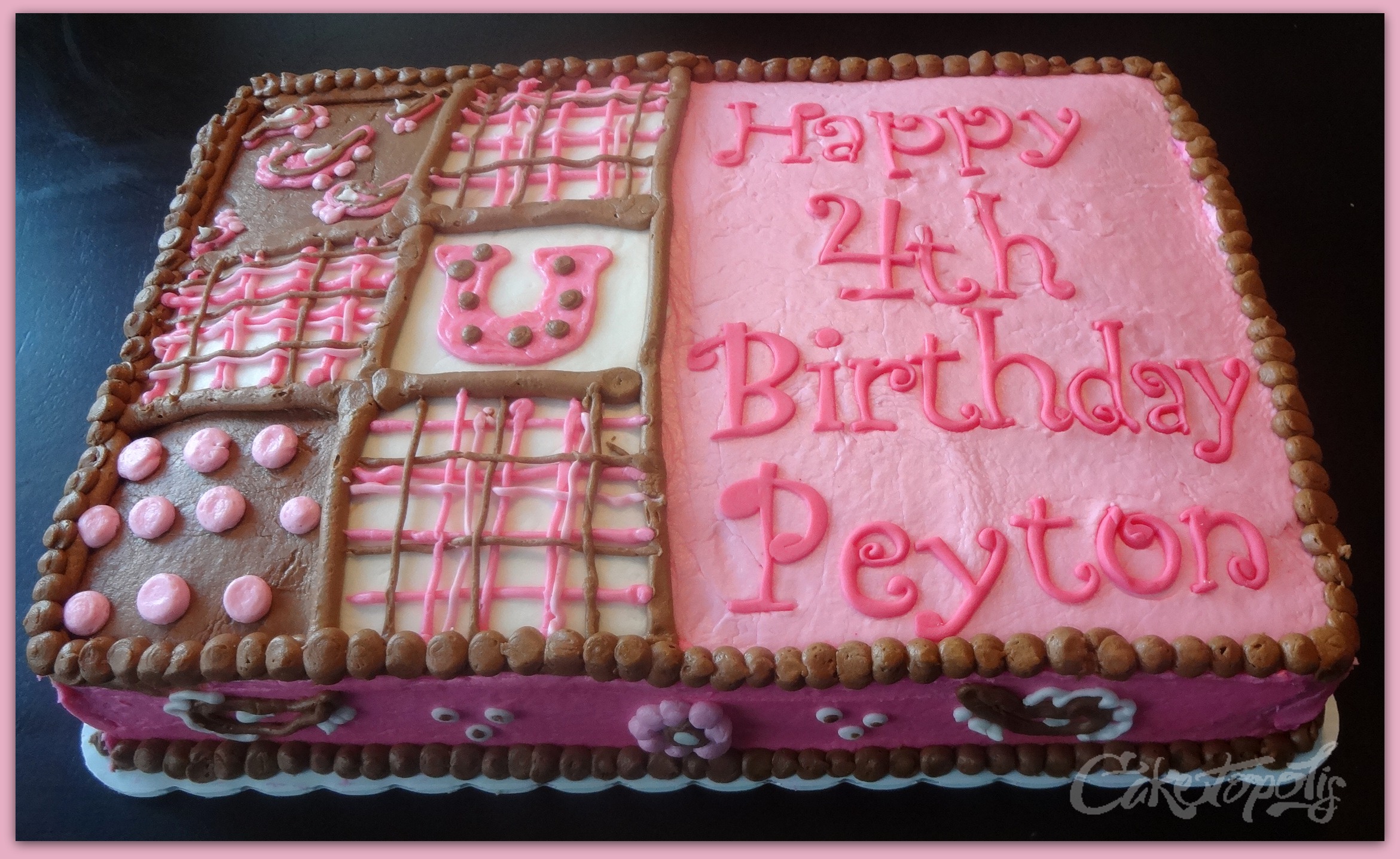 Pink Cowgirl Sheet Cake