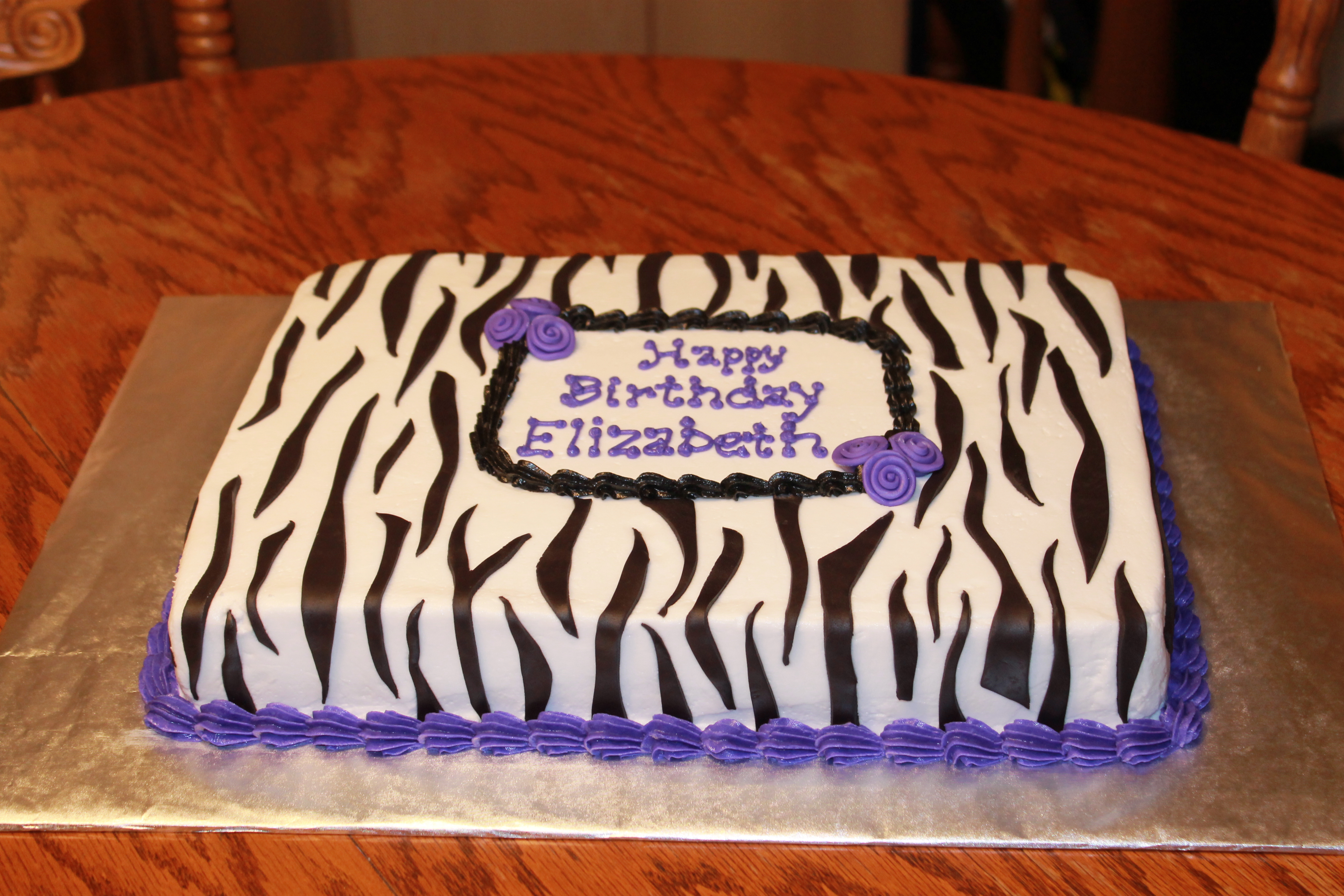 11 Photos of Purple And Black Zebra Print Sheet Cakes