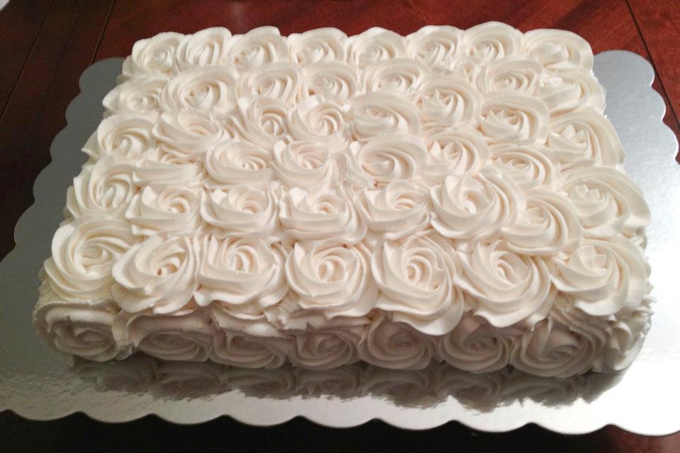 Rosette Buttercream Sheet Cake