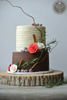 Rustic Anniversary Cake