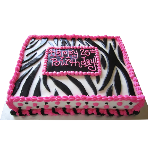 Sheet Zebra Birthday Cakes for Girls