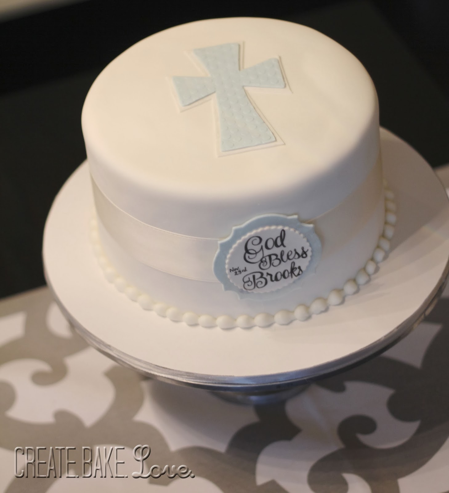 10 Photos of Simple Girl Baptism Sheet Cakes