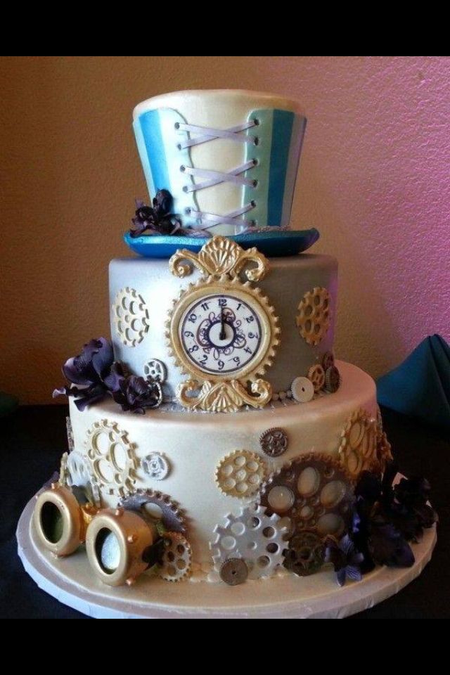 12 Photos of Steampunk Alice In Wonderland Cakes