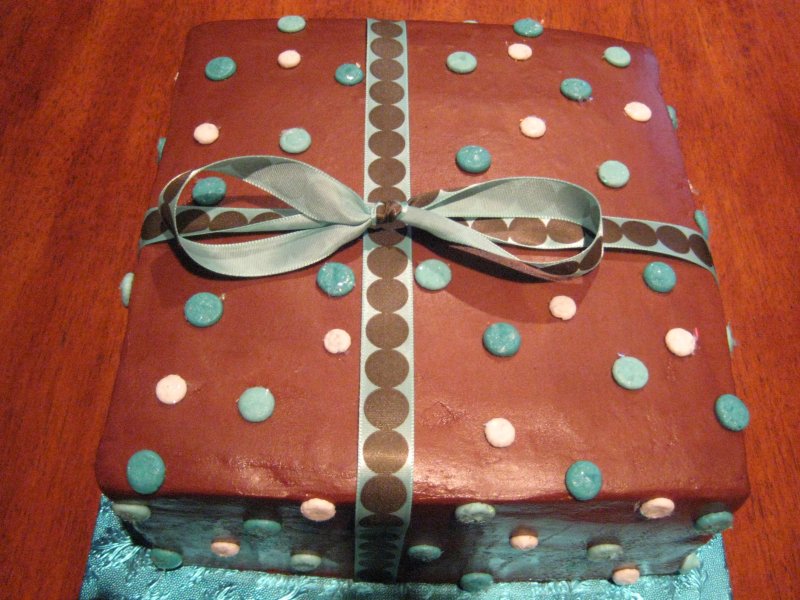 Turquoise Birthday Sheet Cake