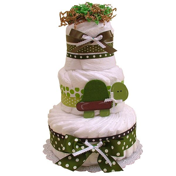 Turtle Baby Shower Diaper Cake