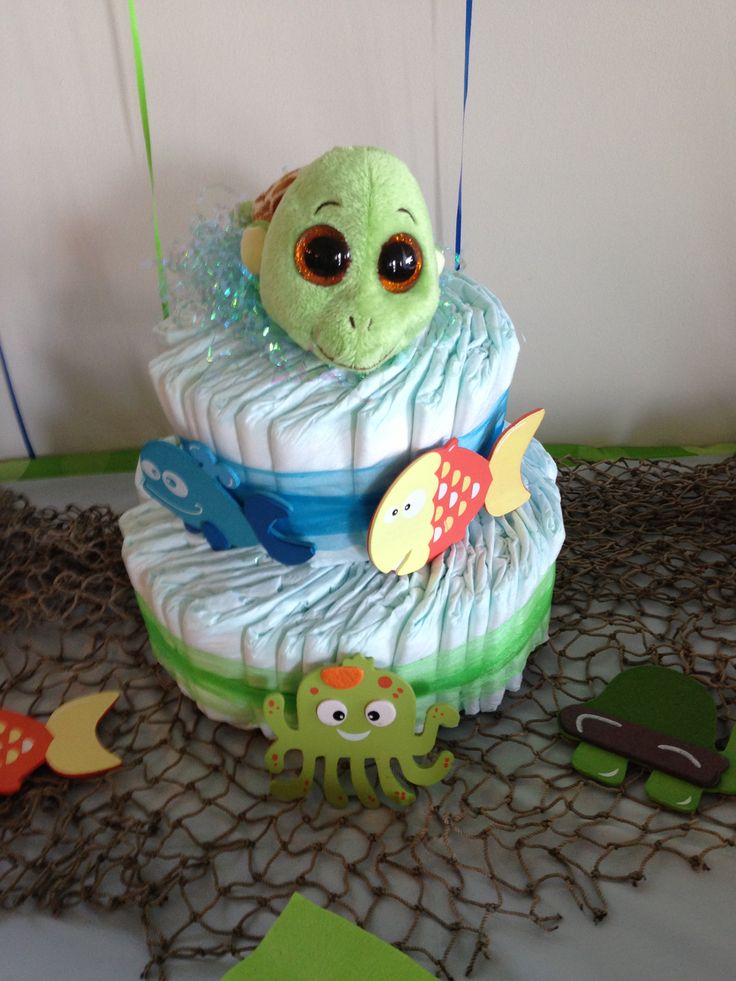 Turtle Diaper Cake