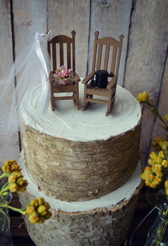 Wedding Cake Topper Rocking Chairs