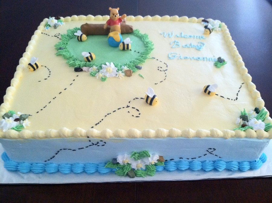 8 Baby Shower Cakes With Winnie The Pooh Photo Pooh Baby Shower Cake Winnie Pooh Baby Shower Cake And Winnie Pooh Baby Shower Cake Snackncake