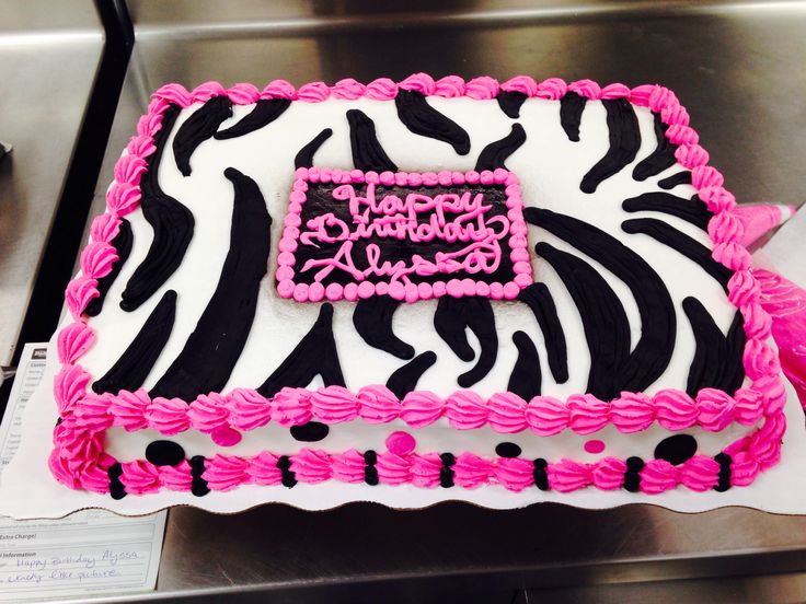 Zebra Birthday Cakes at Walmart