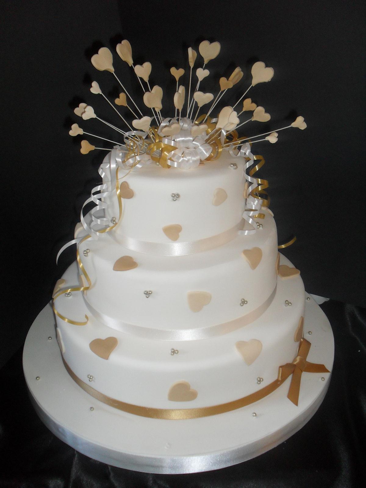 2 Tier 50th Wedding Anniversary Cakes