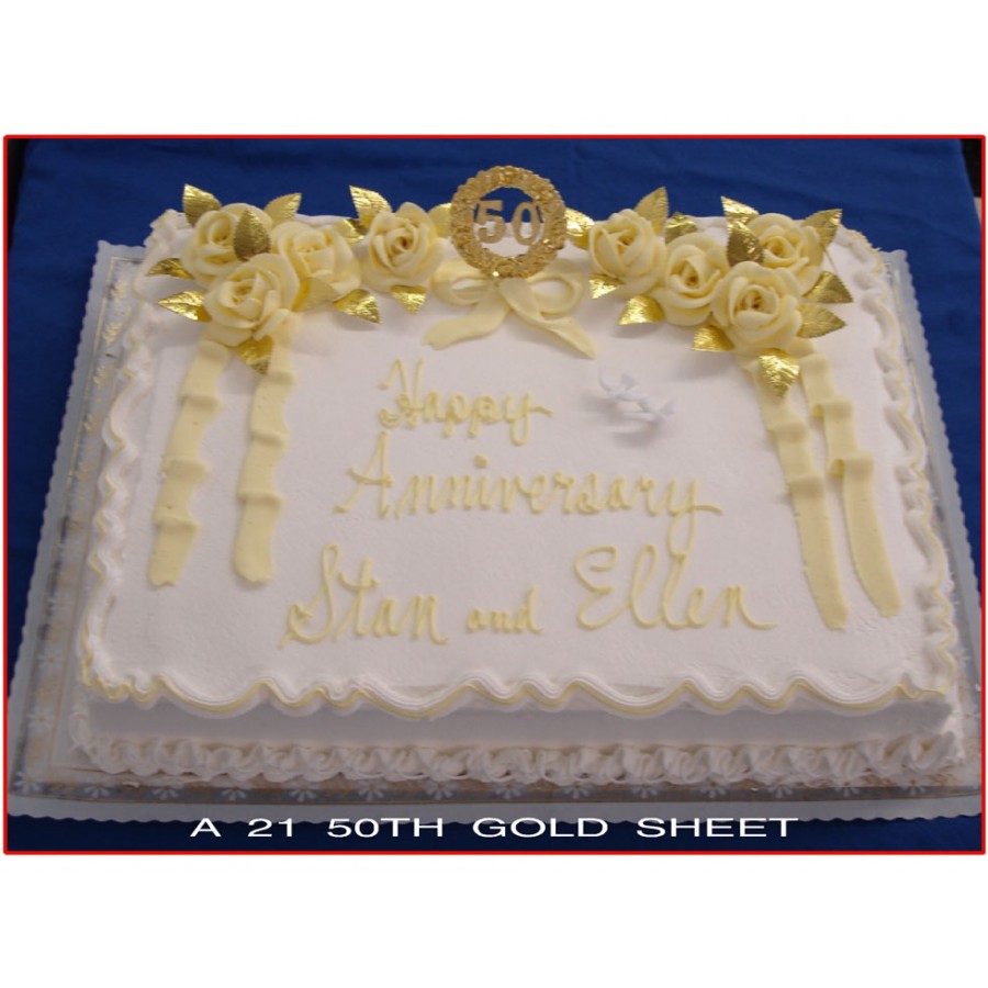 50th Anniversary Sheet Cake Ideas