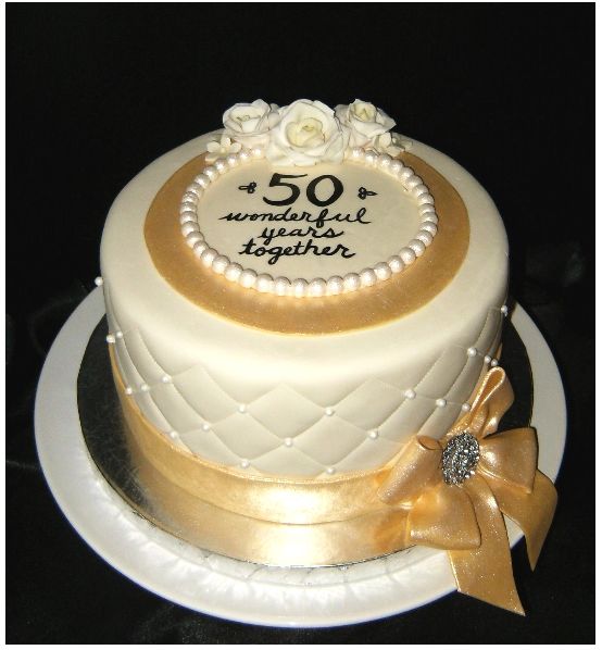 50th Wedding Anniversary Cake Topper