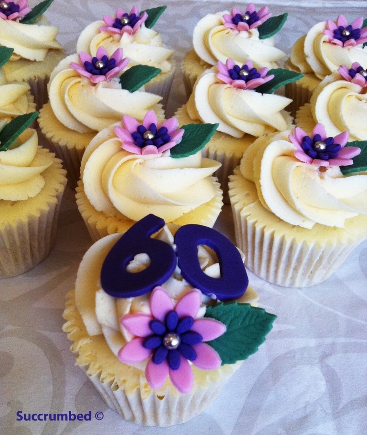 60th Birthday Cupcake Cake