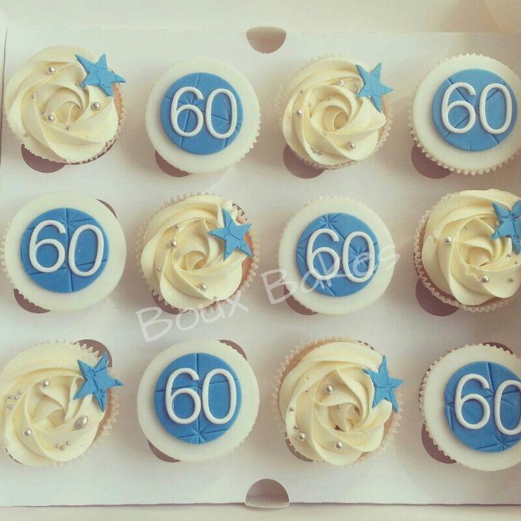 60th Birthday Cupcakes